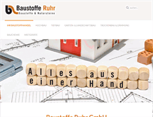 Tablet Screenshot of baustoffe-ruhr.de